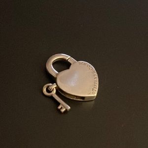 Tiffany & Co  Heart Lock and Key Pendant or Charm